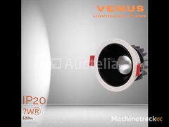 100-x-led-recessed-spotlight-–-7w-–-6500k-cold-white-–-white-black-–-cob-–-ø75mm-–-ip20
