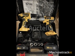 accu-set-slagmoersleutel-en-schroefmachine-36v,-met-2-accu-36v-4ah,-oplader-en-doppen-in-luxe-koffer