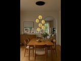 Miniaturansicht von LED pendant light – B067/5 – 3000K – Warm white – Ø350 mm – Height adjustable – Silver