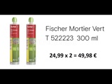 Minituur van 2 FISCHER Green 300 T chemische ankerbommen 522223