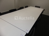 Minituur van Vergadertafel + 8 FAMO stoelen