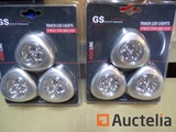Minituur van 2 sets van 3 LED-lampen ontsteking door aanraking