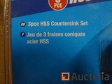 Minituur van Set van 3 HSS stalen conische frezen