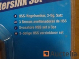 Minituur van Set van 3 HSS stalen conische frezen
