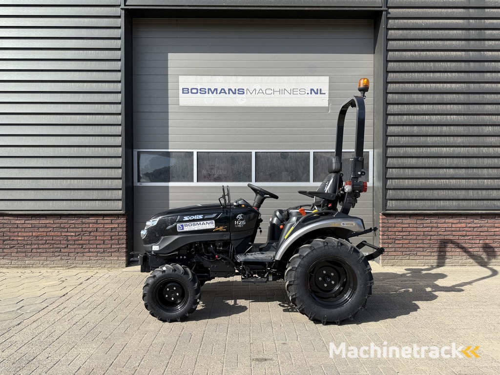 Solis 26 HST minitractor NIEUW black edition / brede agri banden