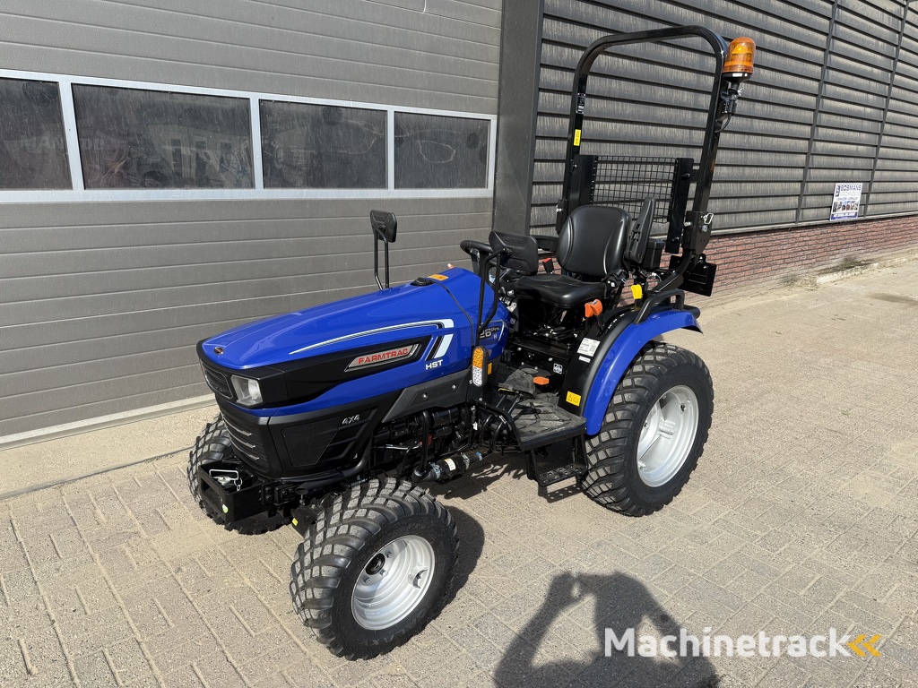 Farmtrac FT26 HST PRO minitractor NIEUW op garden pro galaxy banden