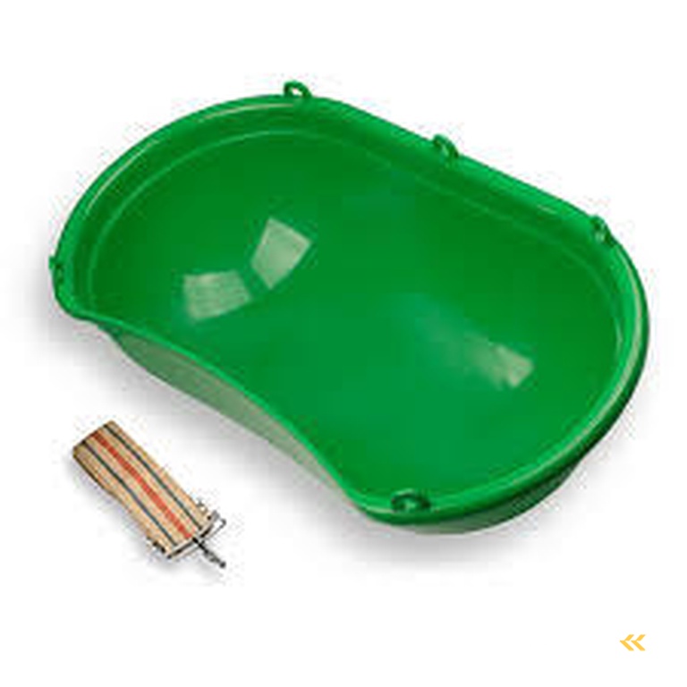 Strooibak met draagriem ( zout of zaden of meststoffen ) voor  L en R handigen