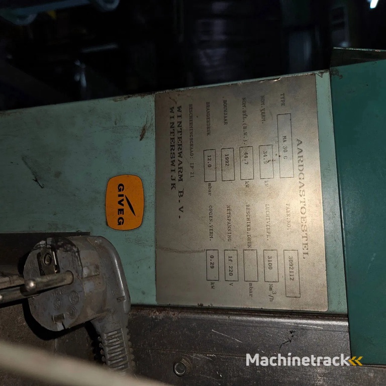 Diversen Werkplaats heater. Type MA30G.