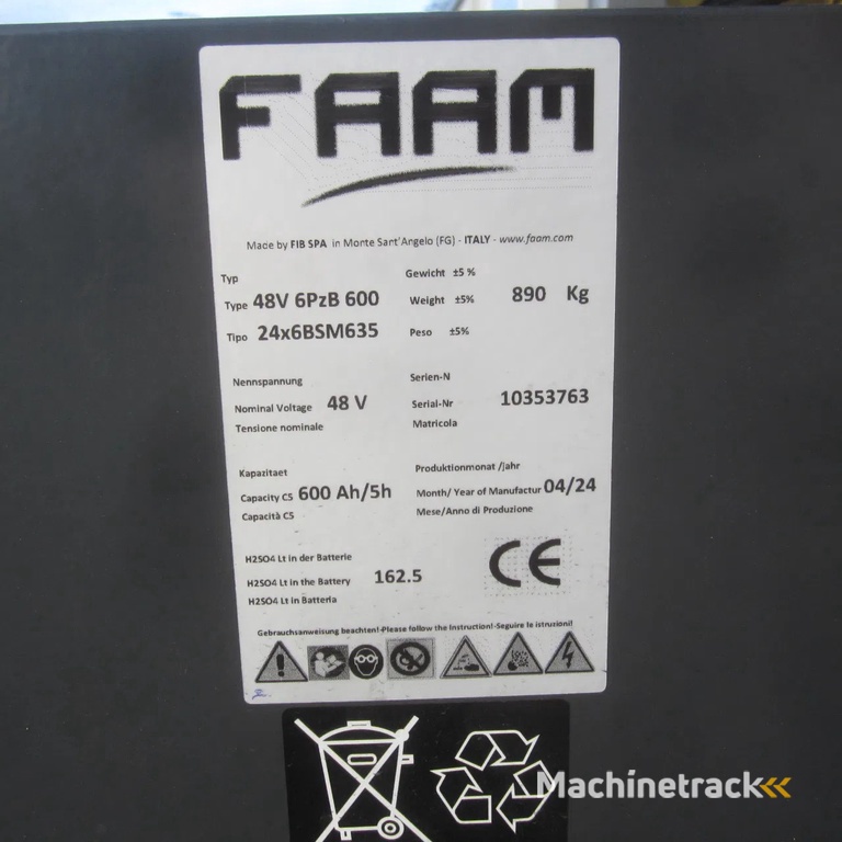 Hyster Heftruck J 1.60 XMT, elek, triplomast, side shift.