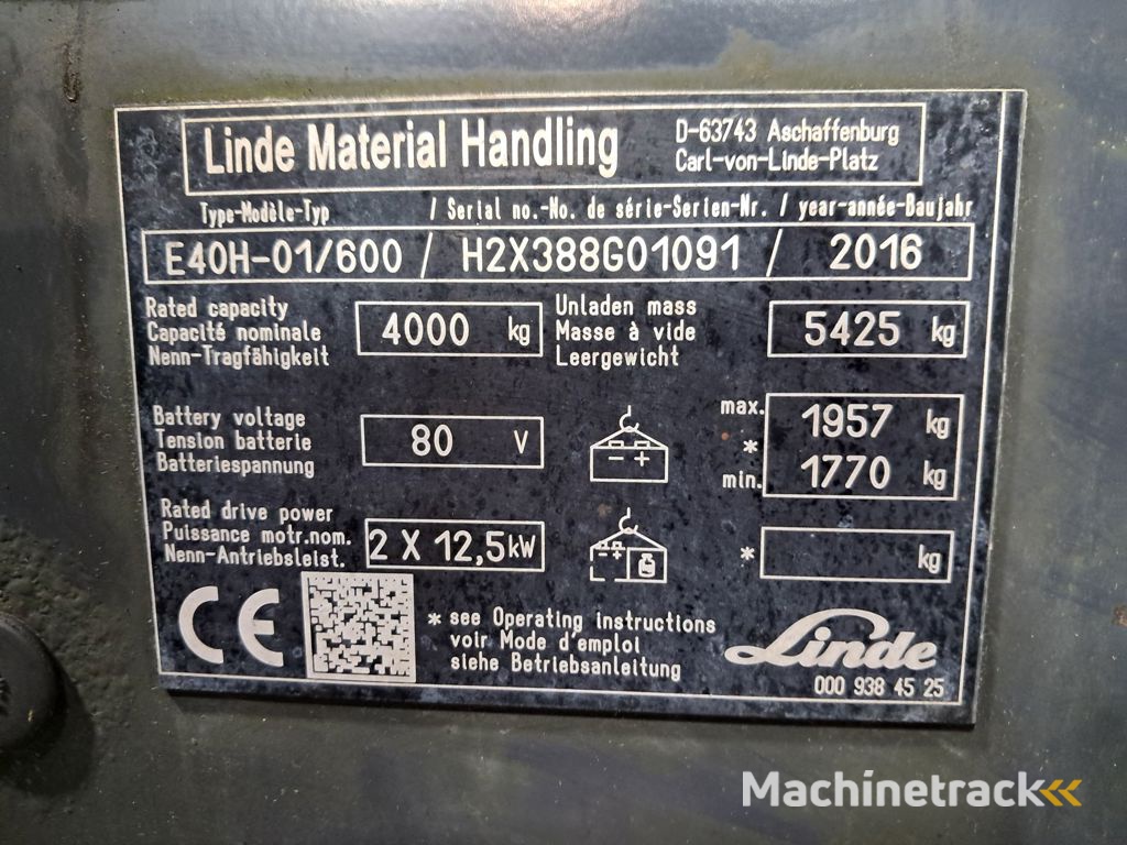 LINDE E40H-01/600