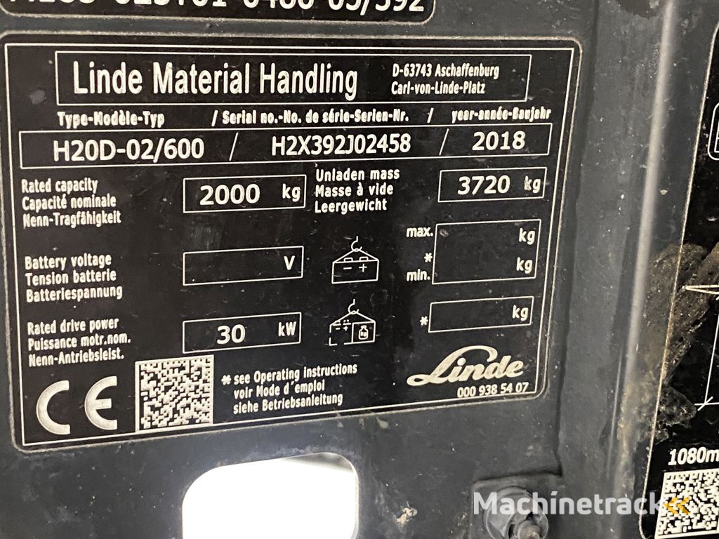 LINDE H20D-02/600