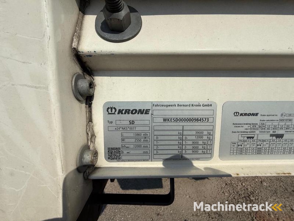 Krone KRONE-SD-RIDELLES-BACHE-SAVOYARDE