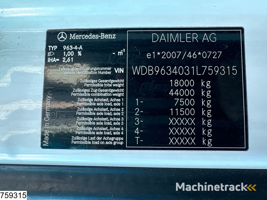 Mercedes Actros 1845 EURO 6, PTO