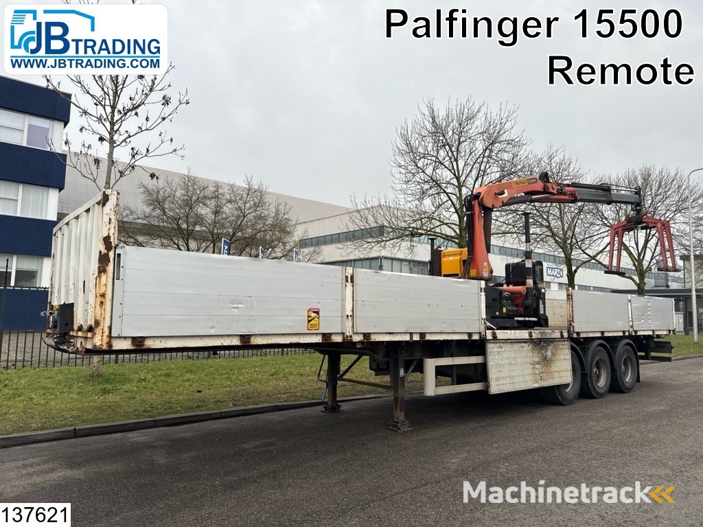 Lecitrailer open laadbak Palfinger PK15500, Remote