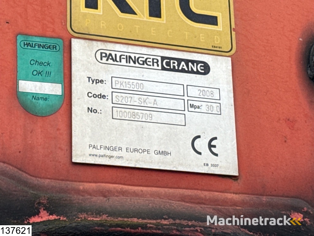 Lecitrailer open laadbak Palfinger PK15500, Remote