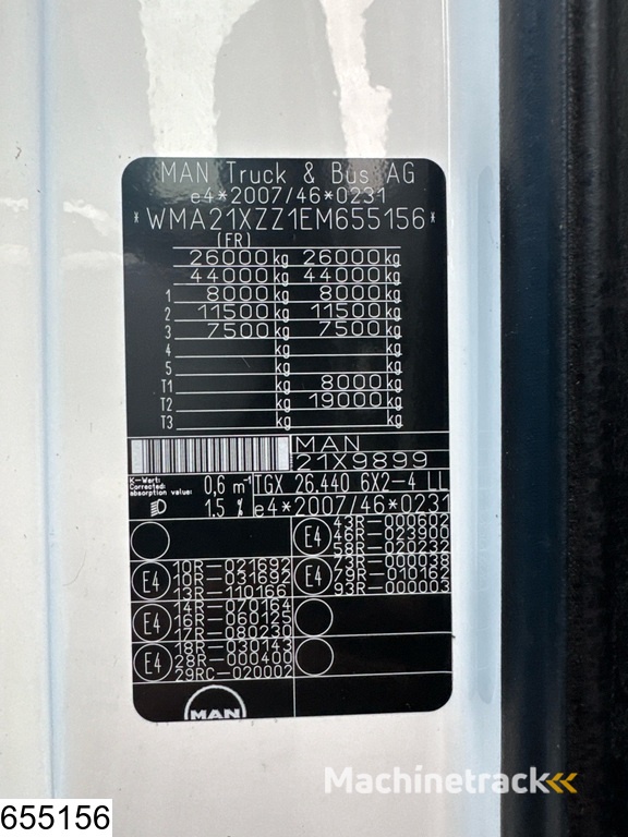 MAN TGX 26 440 6X2, EURO 6, Dhollandia, BDF