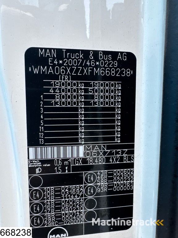 MAN TGX 18 480 EURO 6, Retarder, Hydraulic