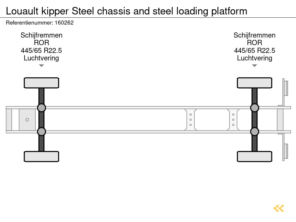 Louault kipper Steel chassis and steel loading platform