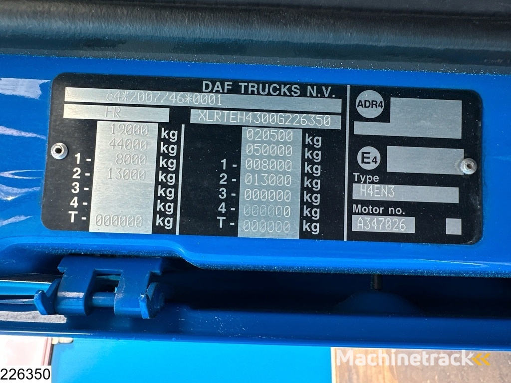 DAF XF 480 SSC, EURO 6, Standairco