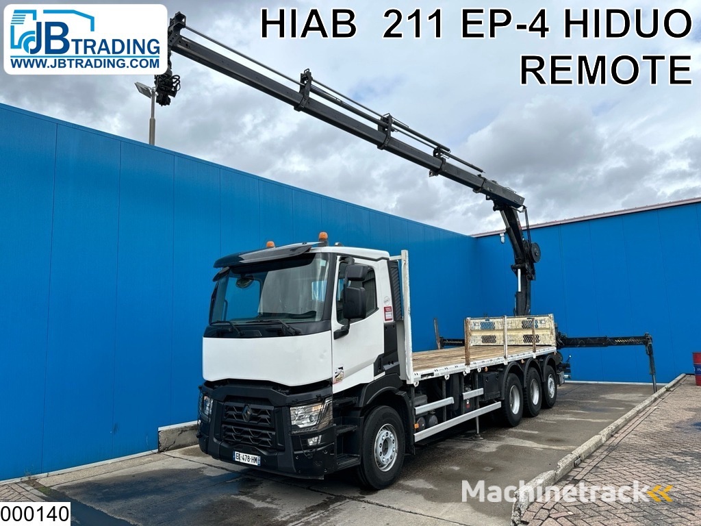 Renault C 430 8X4, EURO 6, HIAB, Remote