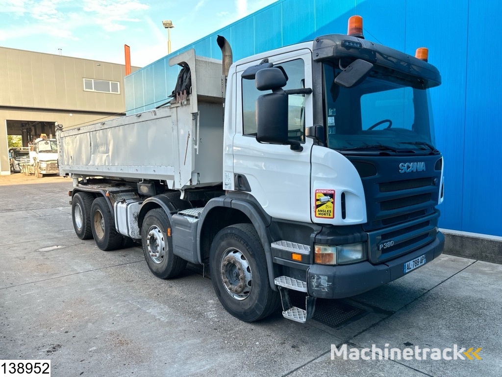 Scania P 380 8x4, Manual, Steel suspension