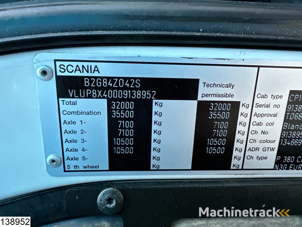 Scania P 380 8x4, Manual, Steel suspension
