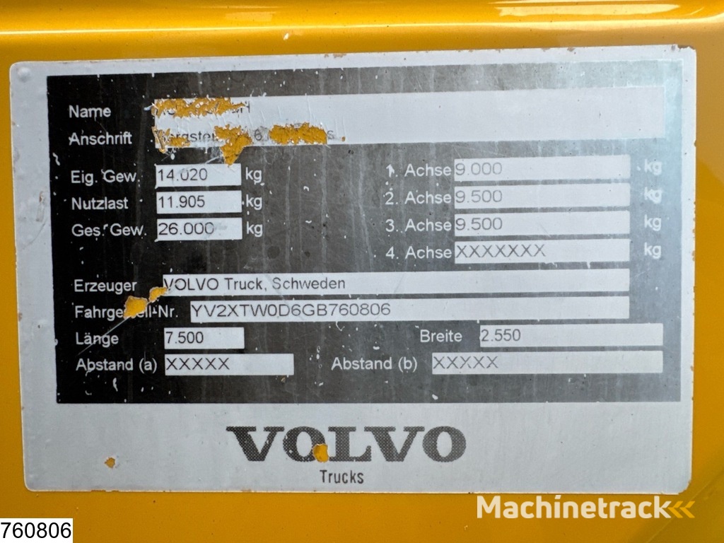 Volvo FMX 430 EURO 6, 6x4, Manual, Steel suspension