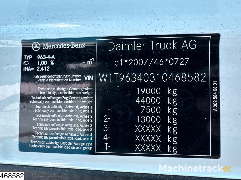 Mercedes Actros 1845 EURO 6, Standairco, Mirrorcams, New tyres