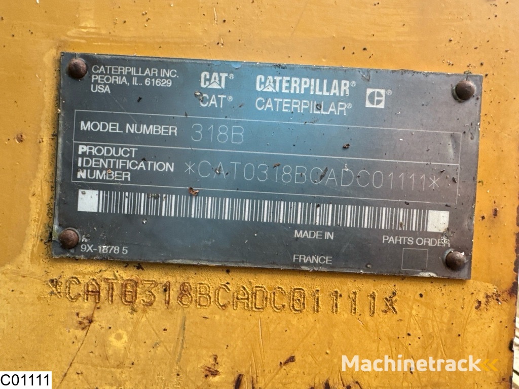 Caterpillar 318 B 86 KW, Crawler excavator