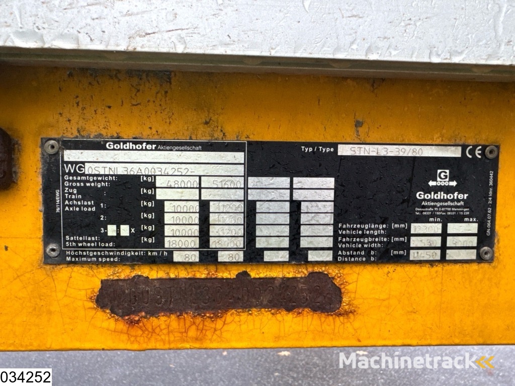 Goldhofer Lowbed 48,000 kg, Steering axle