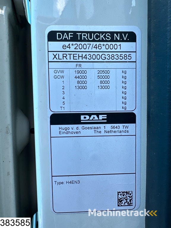 DAF XF 480 EURO 6, Retarder, Standairco