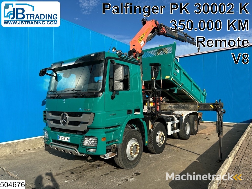 Mercedes Actros 4151 8x4, EURO 5, V8, Palfinger, Remote