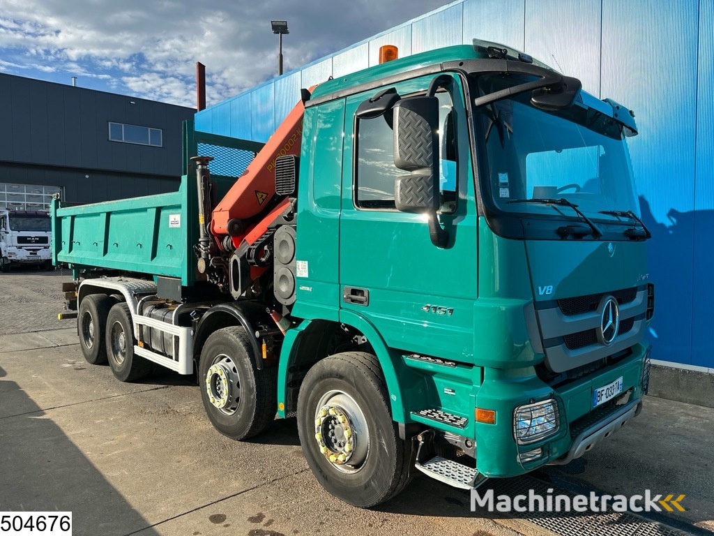 Mercedes Actros 4151 8x4, EURO 5, V8, Palfinger, Remote
