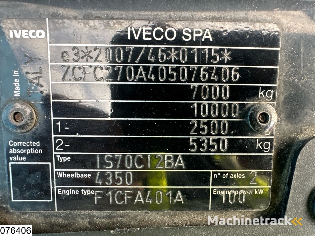 Iveco Daily 70C14 CNG EURO 6, Dhollandia, CNG