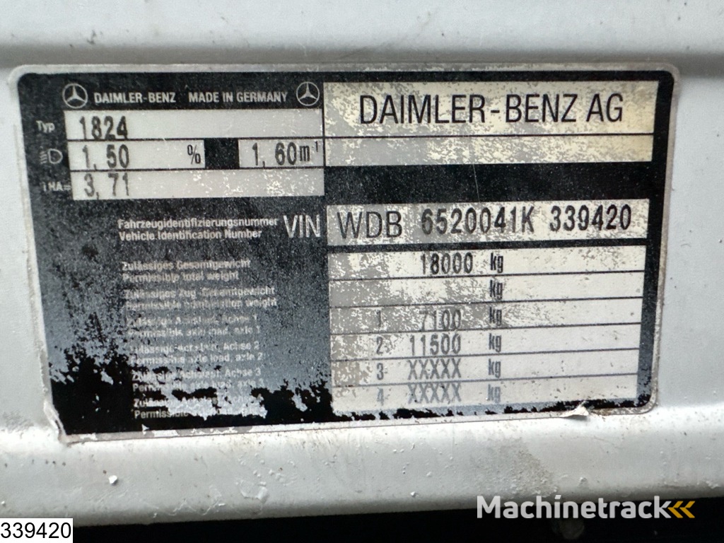 Mercedes 1824 13018 litres, LPG GPL, Gas tank, Leaf suspension