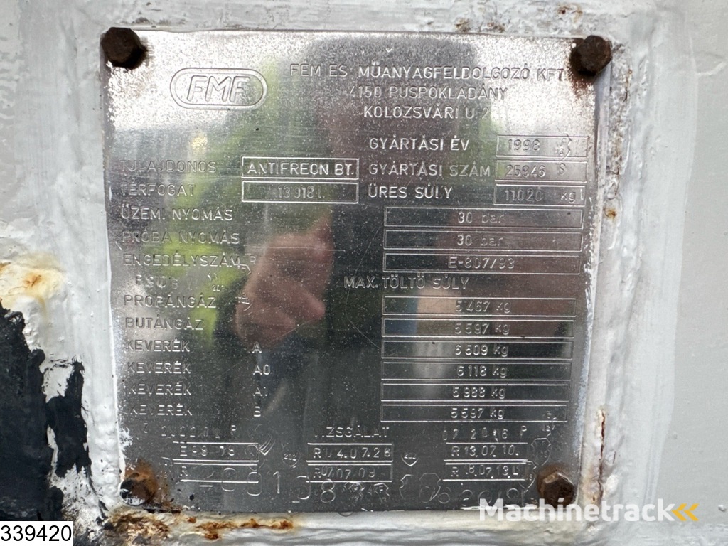 Mercedes 1824 13018 litres, LPG GPL, Gas tank, Leaf suspension