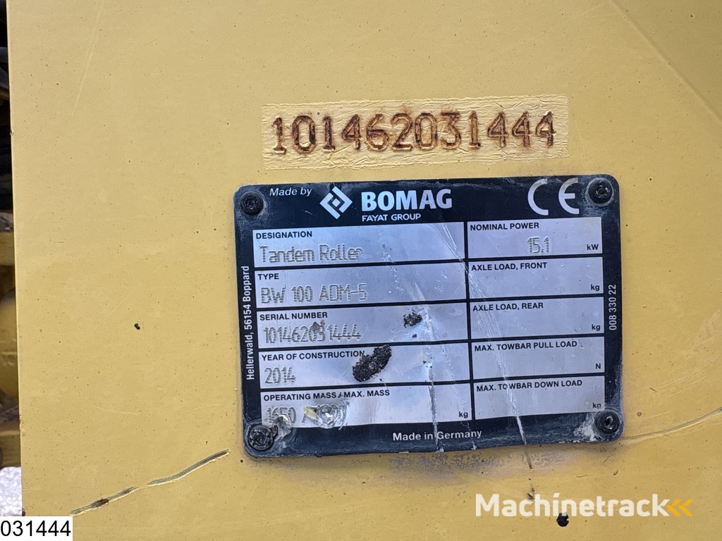 Bomag BW 100ADM-5 2207h, 15,1KW