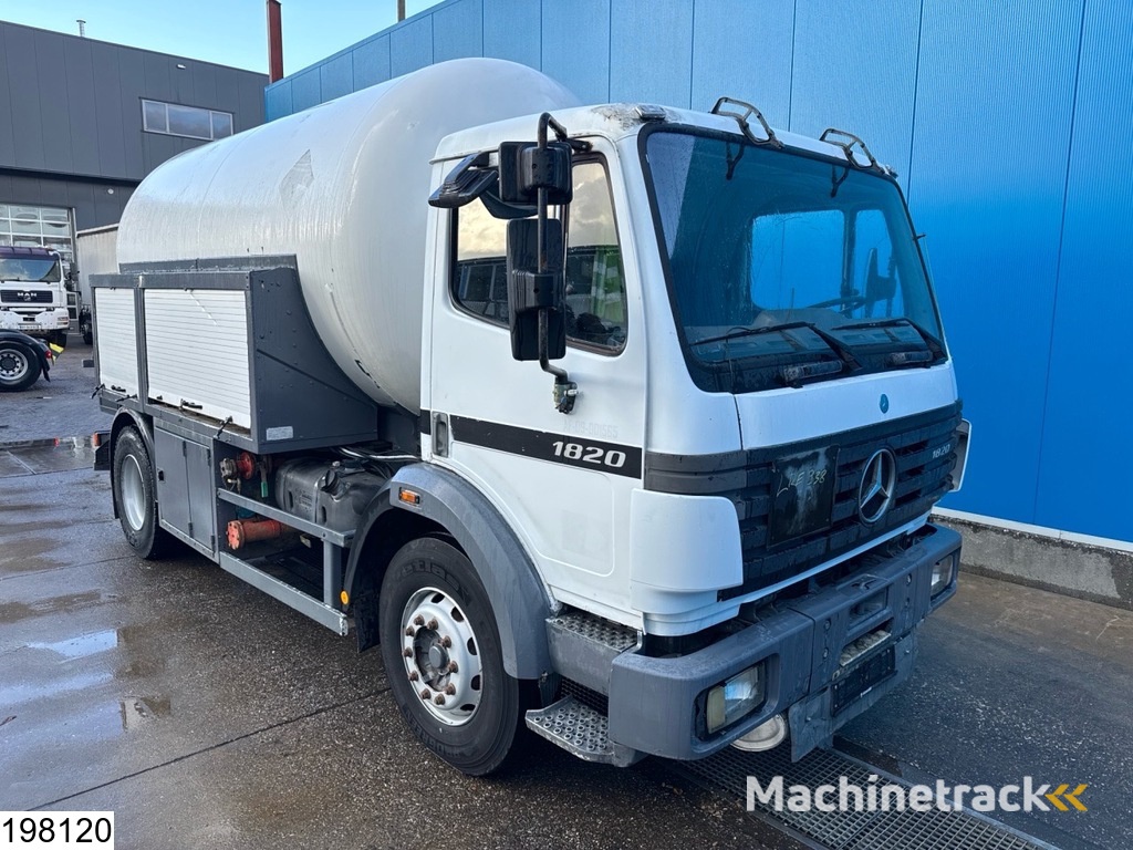 Mercedes 1820 15375 Liter, LPG GPL, Gastank, Steel suspension