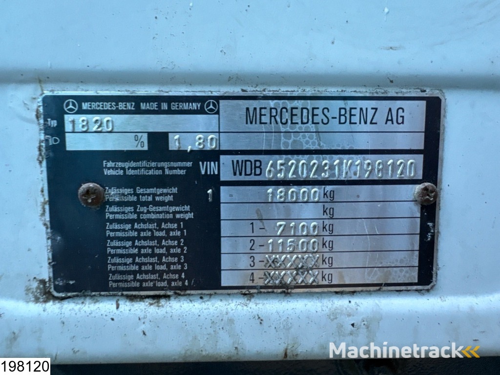Mercedes 1820 15375 Liter, LPG GPL, Gastank, Steel suspension