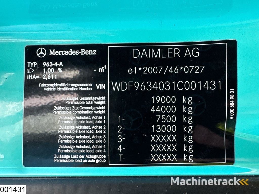 Mercedes Actros 1848 EURO 6, ADR, Retarder, PTO, Standairco