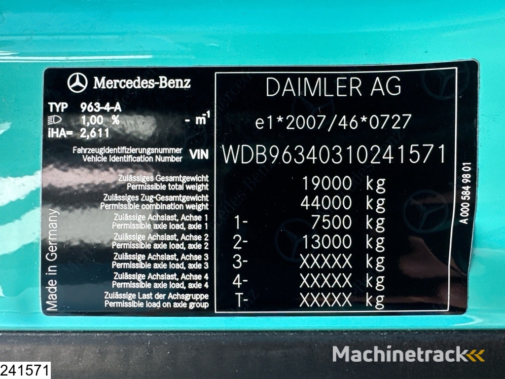 Mercedes Actros 1848 EURO 6, Retarder, Standairco