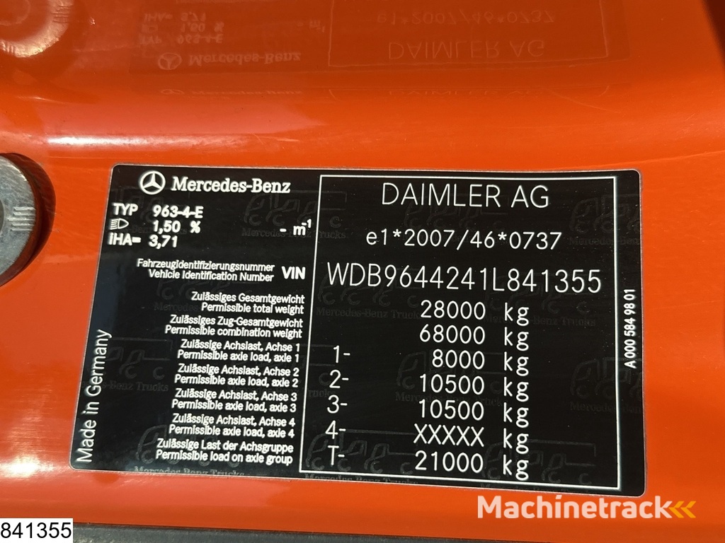 Mercedes Arocs 2648 6x4, EURO 6, Hydraulic, Retarder