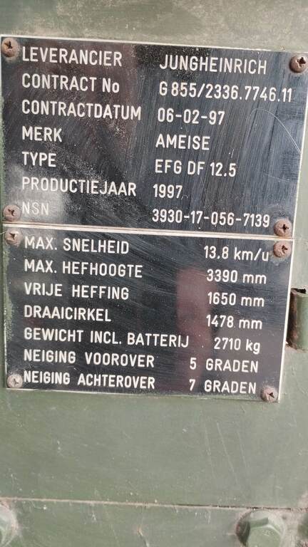 Jungheinrich EFG215 1.25 ton 3-Wieler Elektrisch, Mast 2F339 3074