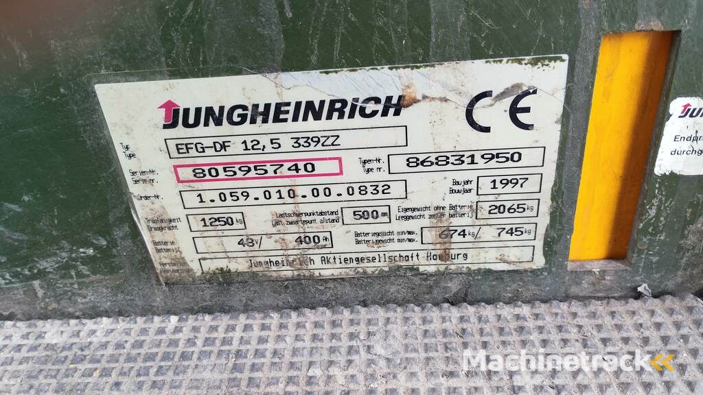 Jungheinrich EFG215 1.25 ton 3-Wieler Elektrisch, Mast 2F339 3074