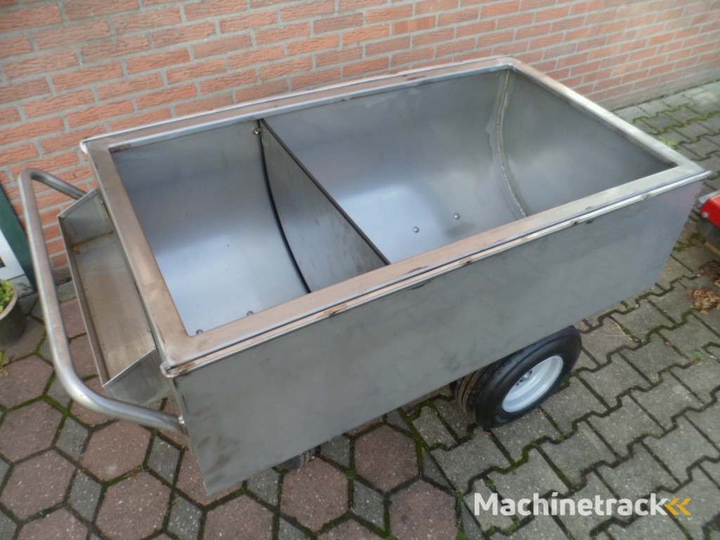 RVS voerwagen / voerkar