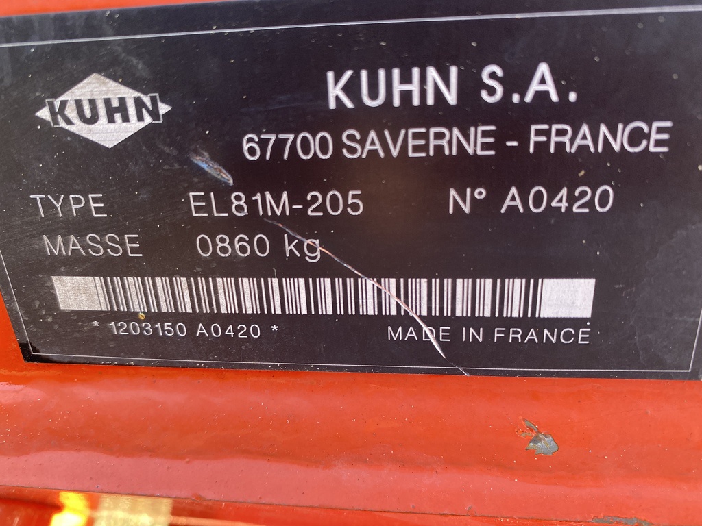 Kuhn grondfrees 2,05 mtr