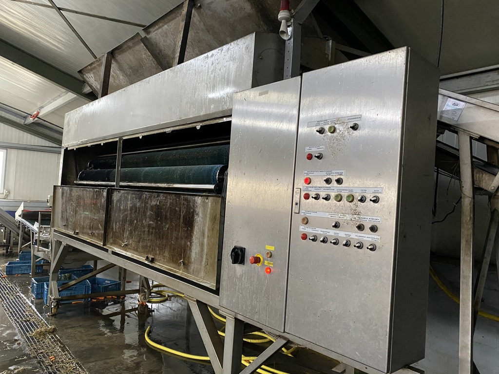 RVS trommelwasser borstelmachine wortel aardappel