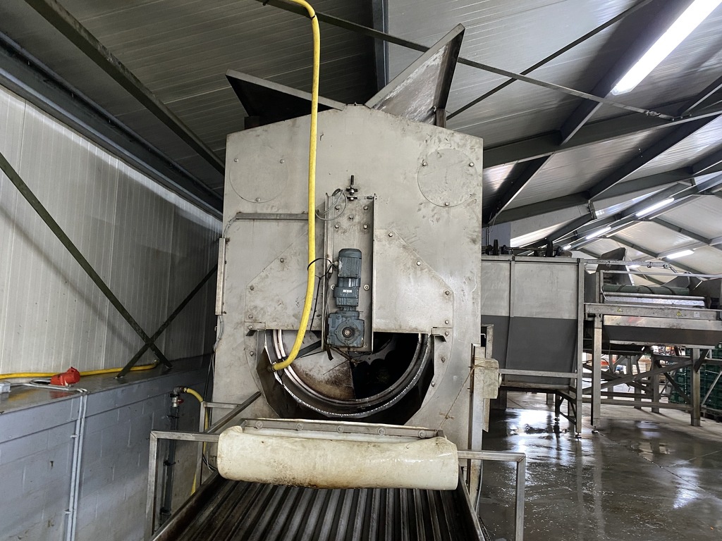 RVS trommelwasser borstelmachine wortel aardappel