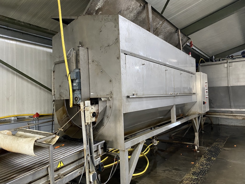RVS trommelwasser borstelmachine wortel aardappel