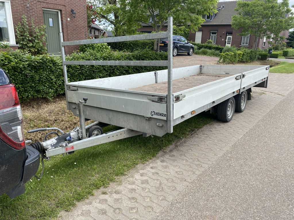 Henra plateau aanhanger 5 x 2 mtr